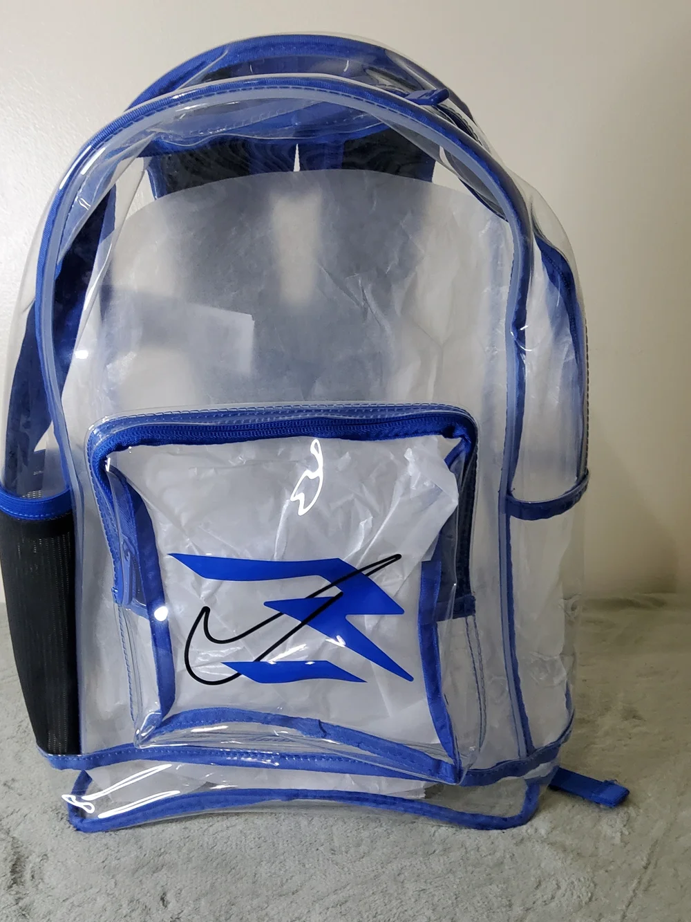* Nike 3BRAND by Russell Wilson Clear School Collegiate Travel Backpack Blue